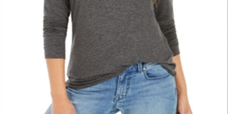 Style & Co Women's Mock Neck Top Black Size XS