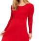 Style & Co Women's Ribbed Sweater Dress Red Size Petite L