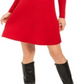 Style & Co Women's Ribbed Sweater Dress Red Size Petite L