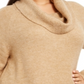 Style & Co Women's Plus Waffle Knit Trim Cowlneck Sweater Brown Size -0X