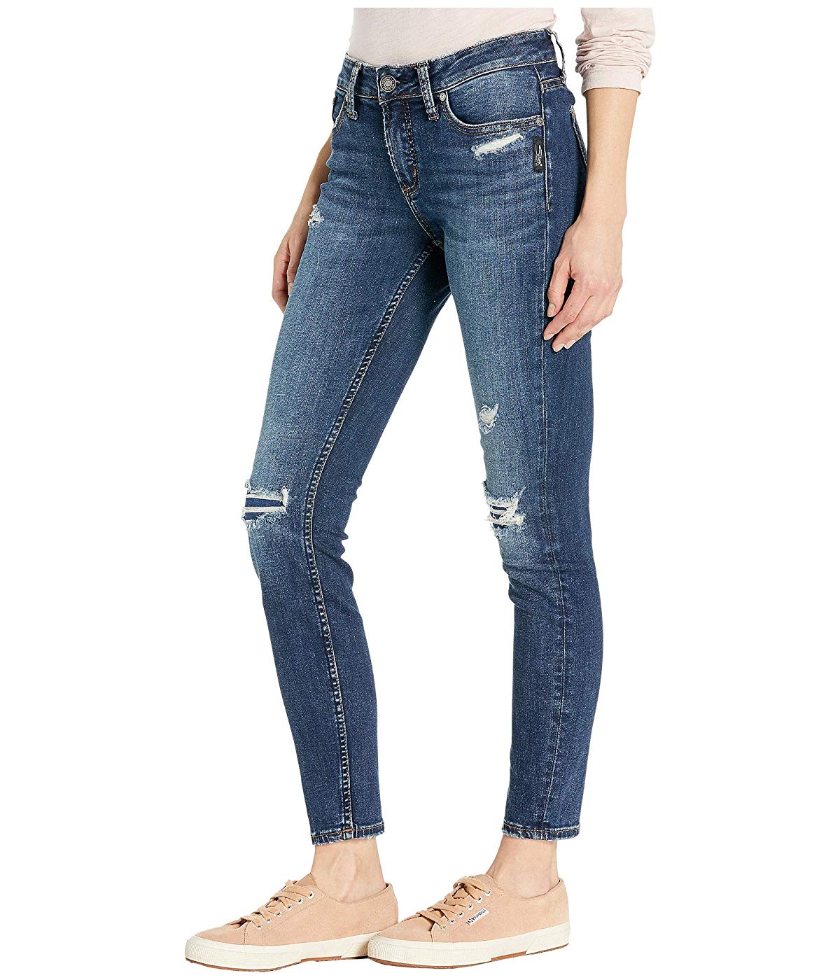 Silver Jeans Co. Women's Moulant 721 à Taille Haute Et à Fini Usé Pour Femmes Jeans Blue Size29