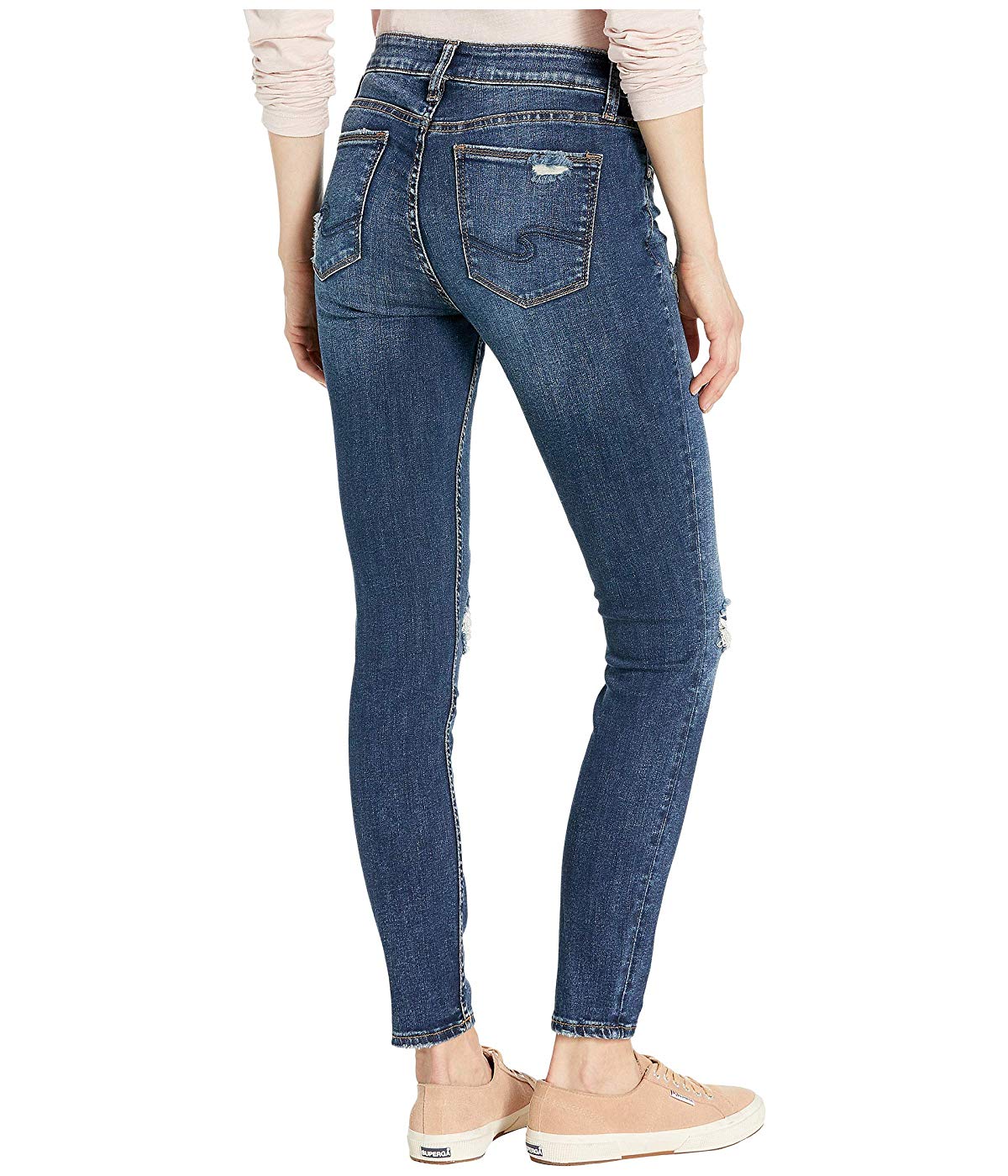 Silver Jeans Co. Women's Moulant 721 à Taille Haute Et à Fini Usé Pour Femmes Jeans Blue Size29