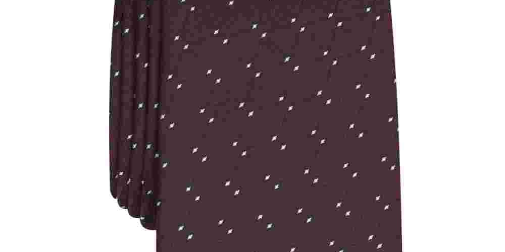 Alfani Men's Slim Geometric Tie Wine Size Regular