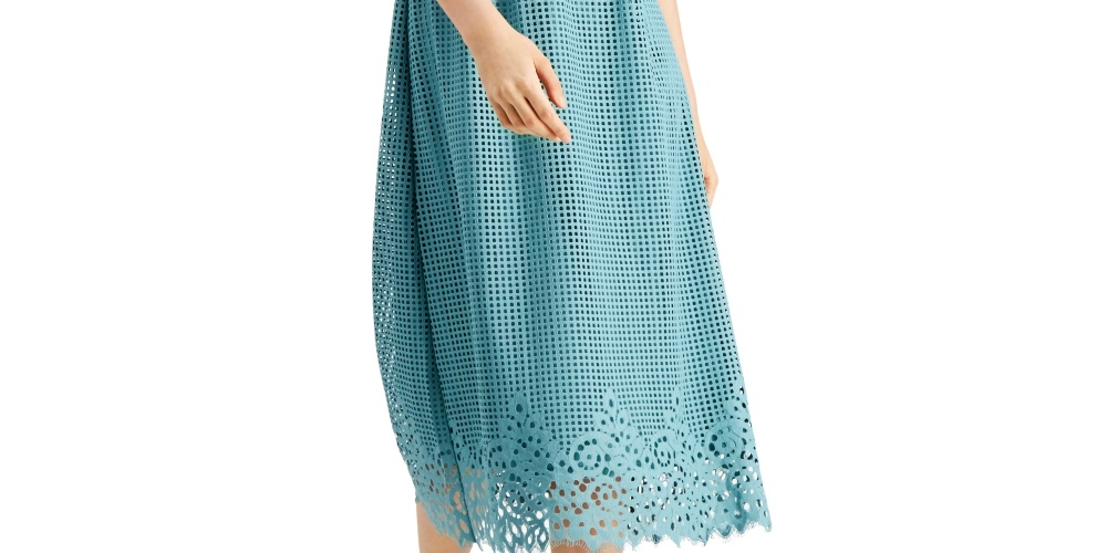 Alfani Women's Lace Midi Dress Green Size 10