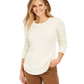 Charter Club Women's Cable Knit Sweater Brown Size Petite Large