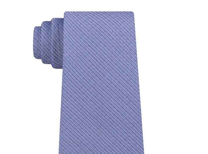 Van Heusen Men's Neck Tie Stripe Skinny Slim Silk Accessory Purple Size Regular
