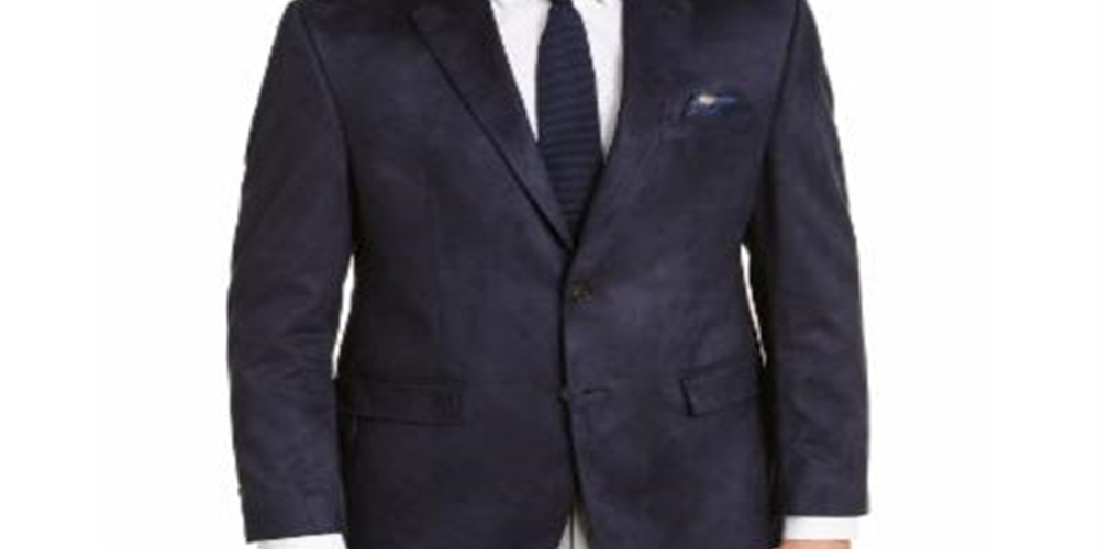 Lauren Ralph Lauren Men's Classic-Fit Faux-Suede Sport Coat Navy Size 36