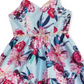 Rare Editions Kid's Big Girls Floral Print High Low Dress Blue Size 8