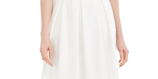 Calvin Klein Women's Scuba Crepe Midi Skirt White Size 16