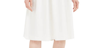 Calvin Klein Women's Scuba Crepe Midi Skirt White Size 16