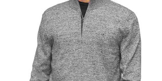 Calvin Klein Men's 1/4 Zip Sweater Gray Size Medium