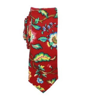 Bar III Men's Crown Floral Skinny Business Neck Tie Red Size Regular