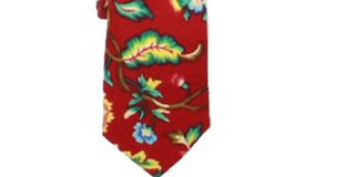 Bar III Men's Crown Floral Skinny Business Neck Tie Red Size Regular