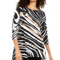 Alfani Women's Printed High Low Tunic Black Size Large
