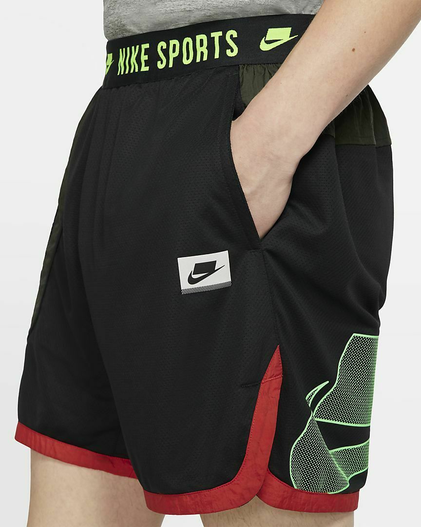 Nike Men's Shorts Dri Fit Training Stretch Activewear Black Size XX-Large