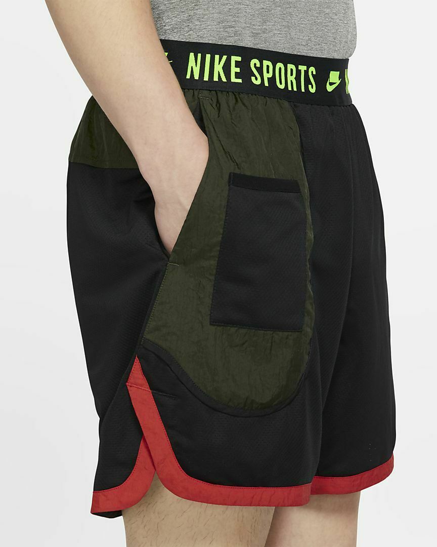 Nike Men's Shorts Dri Fit Training Stretch Activewear Black Size XX-Large