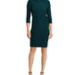 Ralph Lauren Women's 3/4 Sleeve Above the Knee Sheath Dress Green Size 14