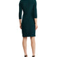Ralph Lauren Women's 3/4 Sleeve Above the Knee Sheath Dress Green Size 14