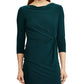 Ralph Lauren Women's 3/4 Sleeve Above the Knee Sheath Dress Green Size 14