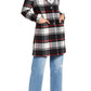 Levi's Women's Plaid Faux Fur Collar Jacket Red/plaid Size Large
