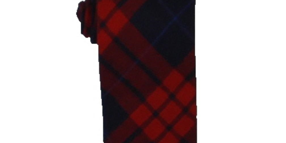Bar III Men's Clove Plaid Professional Neck Tie Red Size Regular