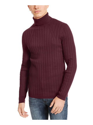 INC International Concepts Men's Elite Turtleneck Sweater -Wine Size Medium