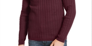 INC International Concepts Men's Elite Turtleneck Sweater -Wine Size Medium