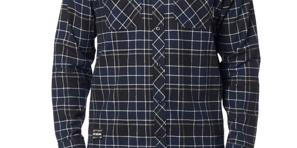 Fox Men's Cotton Long Sleeve Flannel Blue Size Small