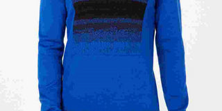 Alfani Men's Ombre Chenille Knit Sweater Navy Size X-Large