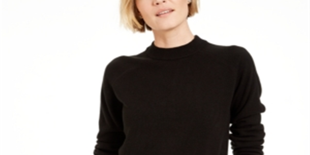 Karen Scott Women's Mock Neck Sweater Black Size Petite XL