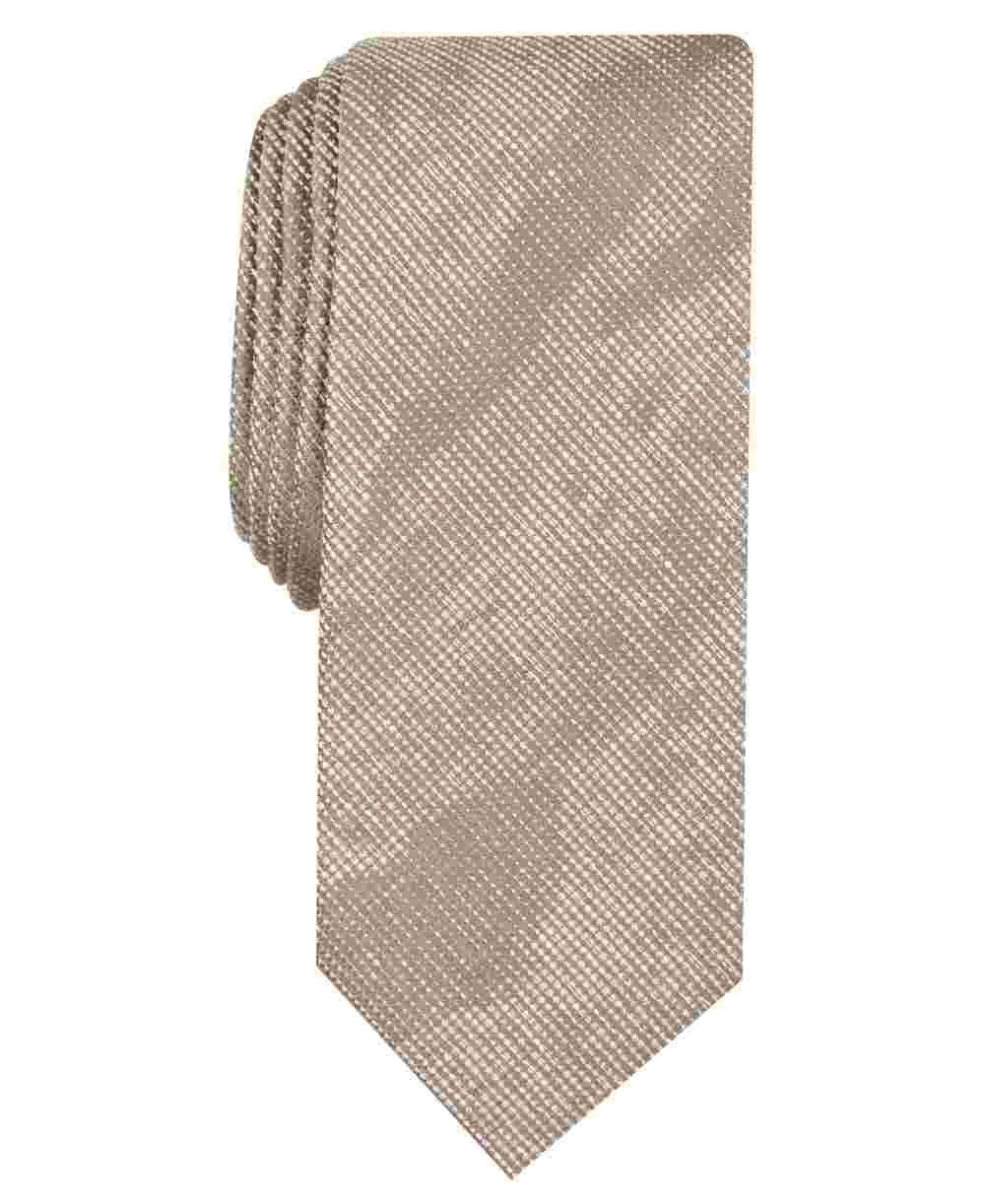 INC International Concepts Men's Thorin Solid Tie  Brown Size Regular
