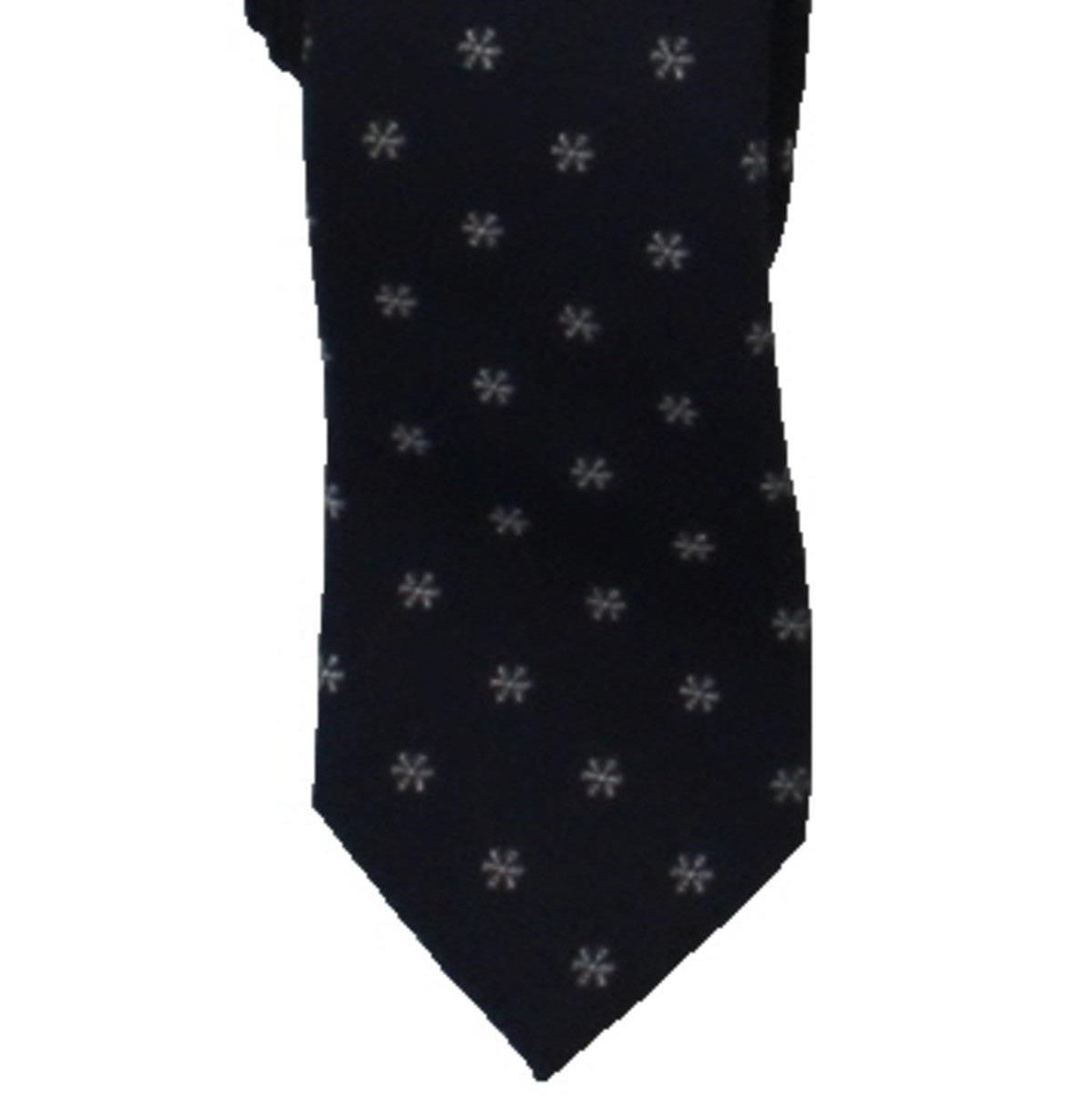 Bar III Men's Snowflake Silk Blend Holiday Neck Tie Navy Size Regular