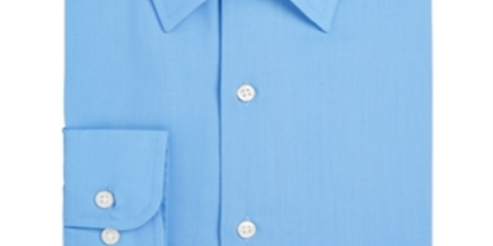 Club Room Men's Regular Fit Solid Dress Shirt Blue Size L 16/5