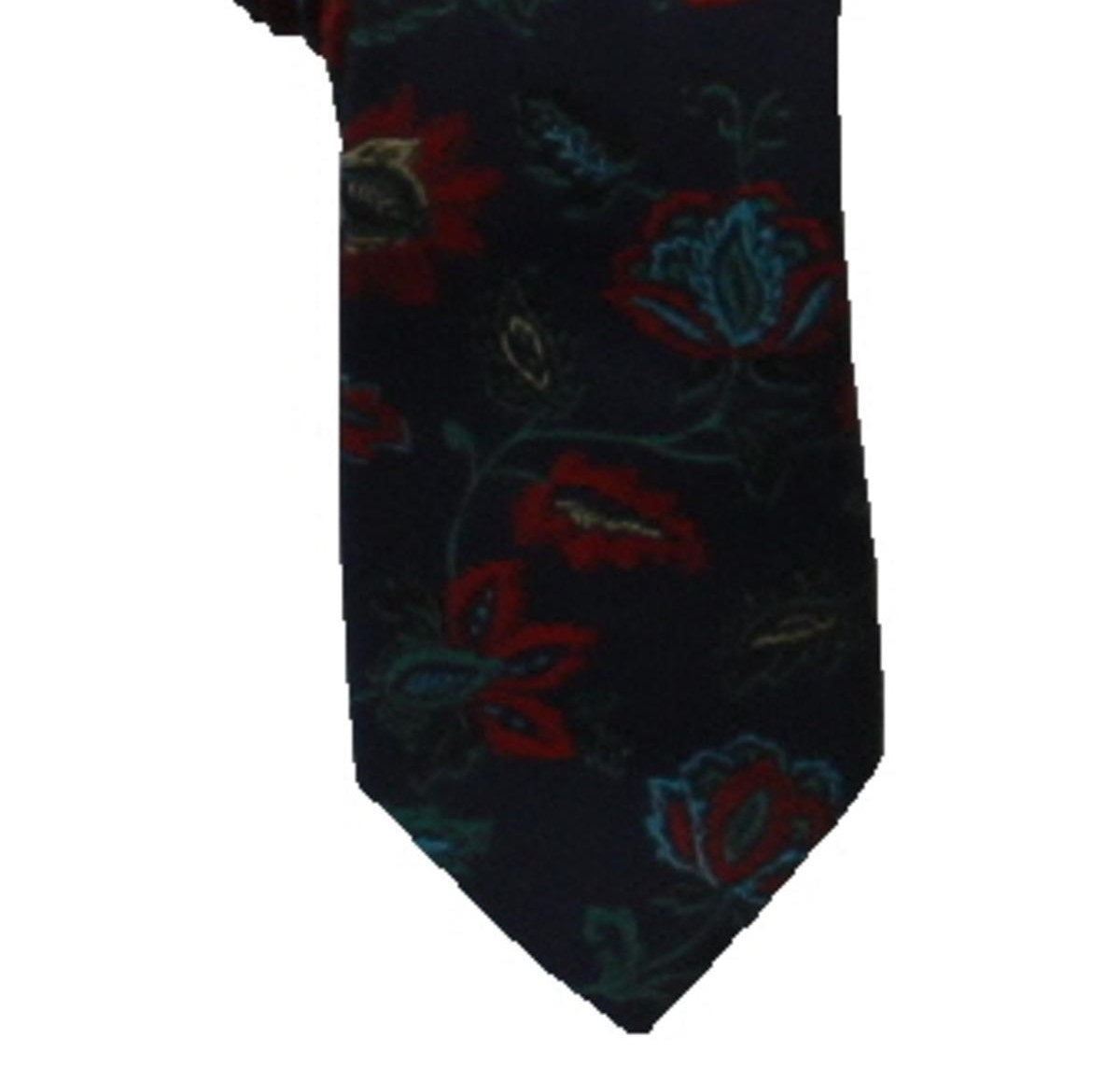 Bar III Men's Heron Silk Blend Floral Neck Tie Navy Size Regular