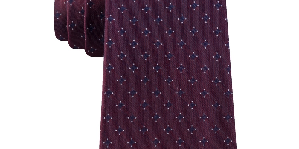 Kenneth Cole Reaction Men's Silk Blend Business Neck Tie Red Size Regular