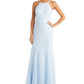 Morgan & Company Juniors' Lace Open-Back Gown Blue Size 3