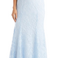 Morgan & Company Juniors' Lace Open-Back Gown Blue Size 3