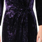 Ralph Lauren Women's Annaliah Velvet Faux Wrap Evening Dress Purple Size 8