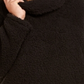 Style & Co Women's Cowl Neck Sherpa Sweater Black Size 0X