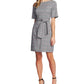 CeCe Women's Plaid Tie Front Sheath Dress Pink Red Size 14