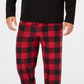 Club Room Men's Plaid Fleece Pajama Set Black Size Small