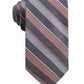 Ryan Seacrest Distinction Men's Braggs Striped Slim Silk Neck Tie Orange One Size
