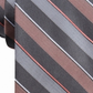 Ryan Seacrest Distinction Men's Braggs Striped Slim Silk Neck Tie Orange One Size