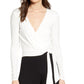 Bailey Women's 44 Bethany Wrap Jumpsuit Beige White Size Small