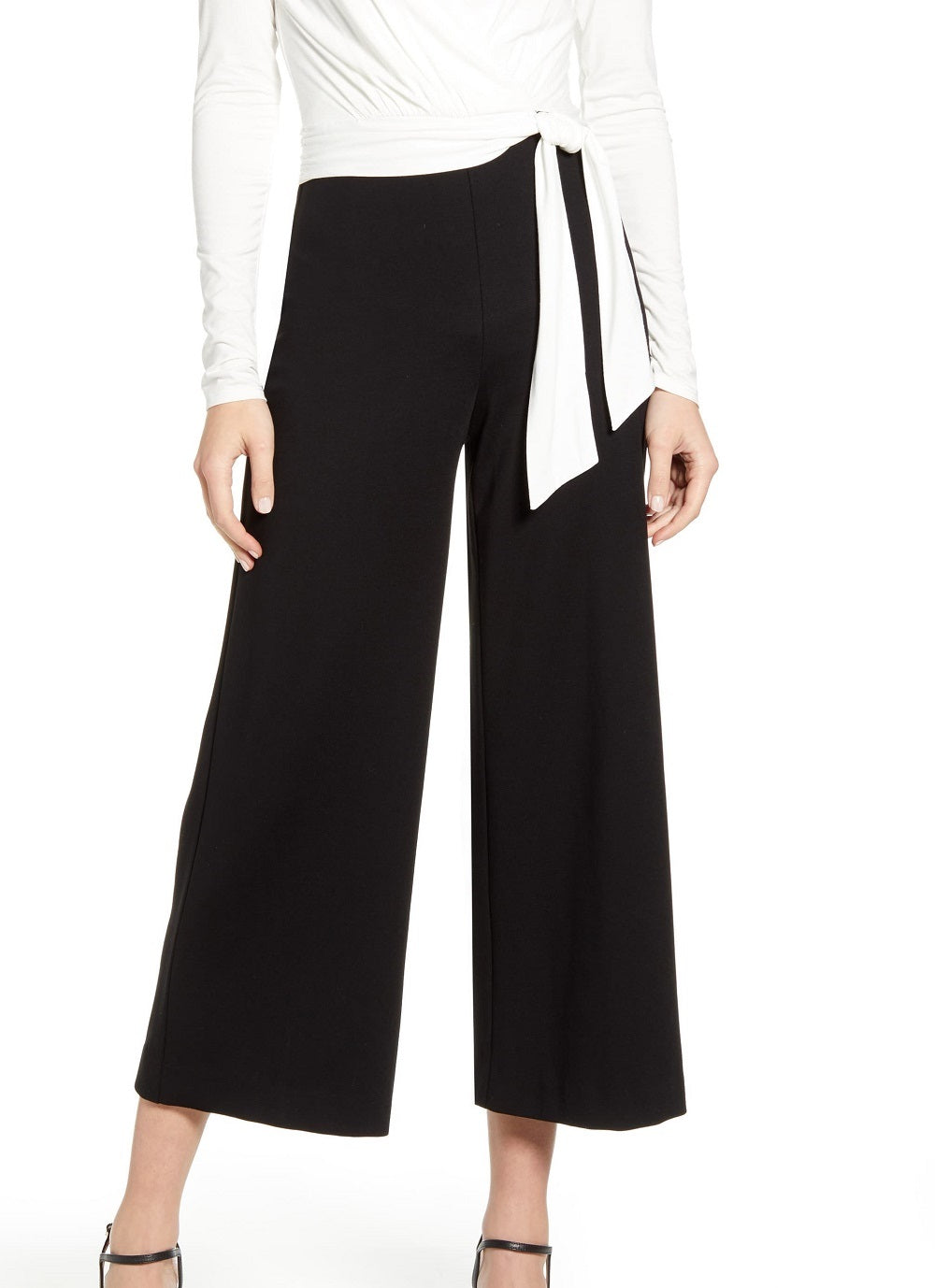 Bailey Women's 44 Bethany Wrap Jumpsuit Beige White Size Small