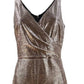Ralph Lauren Women's Metallic Sleeveless Gown Black Size 14