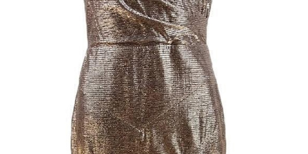 Ralph Lauren Women's Metallic Sleeveless Gown Black Size 14