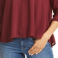 Style & Co Women's Swing Blouse Wine Size Petite L