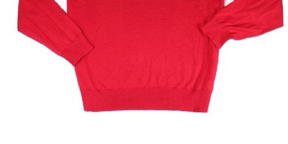 Ralph Lauren Men's Sweater Small Crewneck Wool Solid Red Size Small