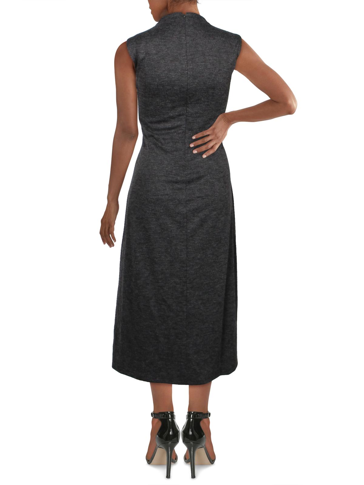 Ralph Lauren Women's Tweed Mockneck Dress Gray Size 8